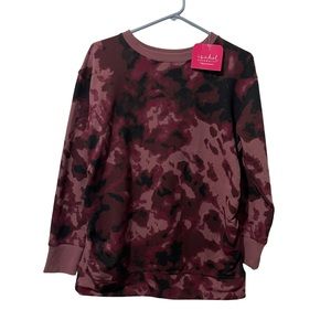 Isabel Maternity Sweater Women‎ Small Purple Tye Dye Pullover Casual Lightweight